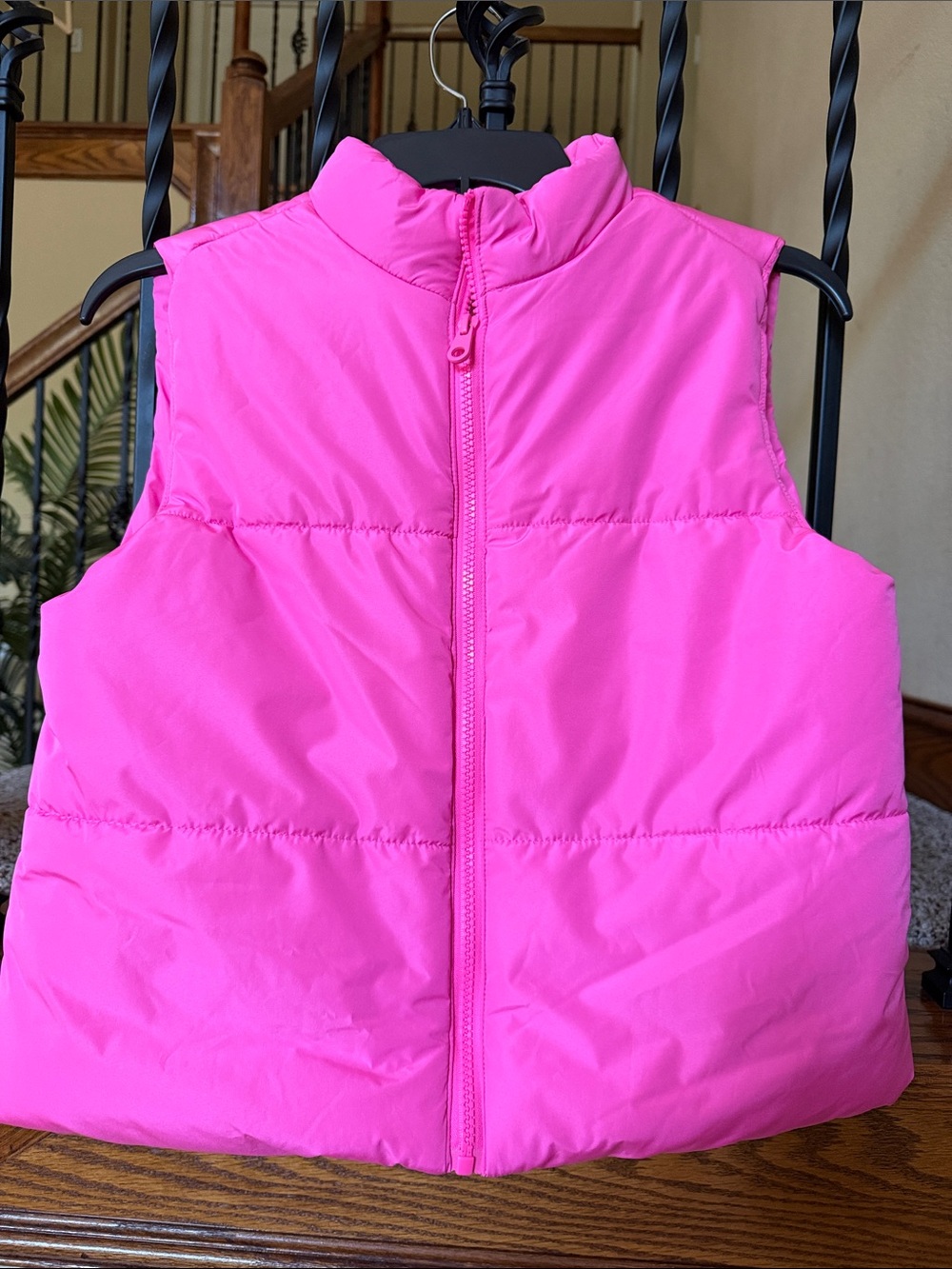 GB girls Hot Pink Puffer Vest - Sleeveless Layering